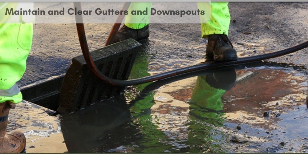 Clear Gutters and Downspouts